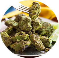 HARYALI CHICKEN KEBAB 1/3 in a stick